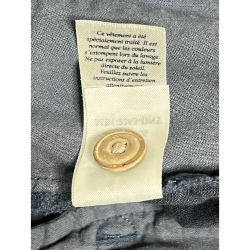 Faherty Men's Chino Shorts Linen Blend Navy Color Pockets Size 42